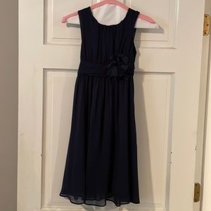 Formal navy flower girl dress.